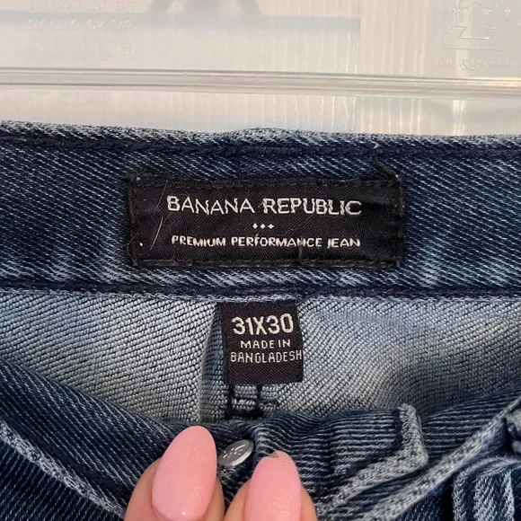 Mens Banana Republic, Premium Performance Slim Straight Jeans, size 31 x 30 - Picture 4 of 6